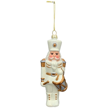 XmasHänger Lilian, weiß, Plastik, 4,8x4,6x15,5 cm