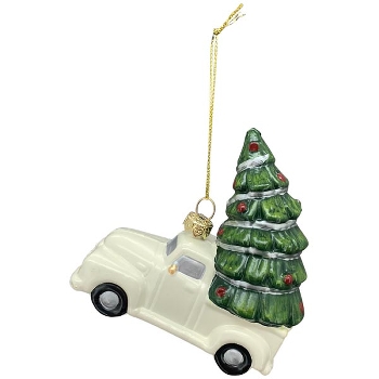 XmasHänger Lilian, weiß, Plastik, 4,8x4,6x15,5 cm