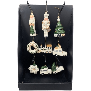 XmasHänger Lilian, weiß, Plastik, 4,8x4,6x15,5 cm