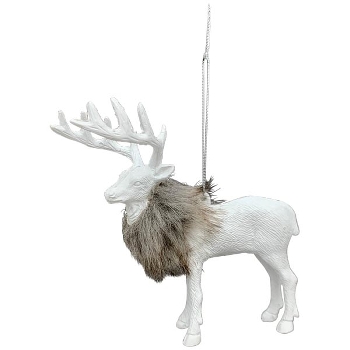 RentierHänger Lilian, weiß, Plastik, 8,5x6,5x13,3 cm