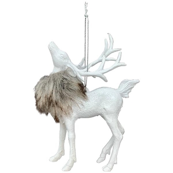 RentierHänger Lilian, weiß, Plastik, 8,5x6,5x13,3 cm