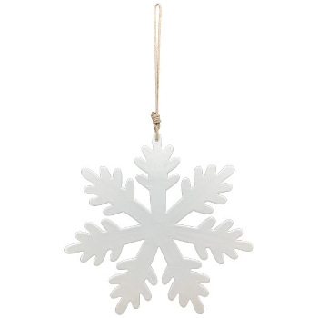 SchneeflockenHänger Dost, Holz, 40x1x40 cm