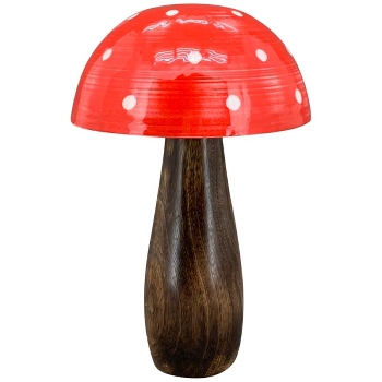 Pilz Dost, Holz/Metall, 20x20x30 cm