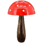 Pilz Dost, Holz/Metall, 25x25x40 cm