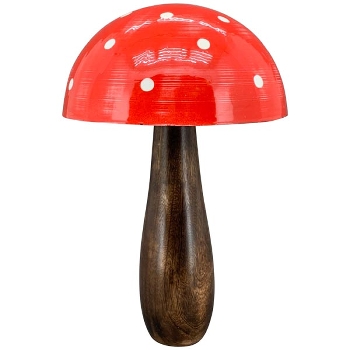 Pilz Dost, Holz/Metall, 30x30x50 cm