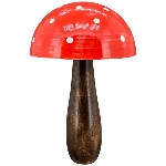 Pilz Dost, Holz/Metall, 30x30x50 cm