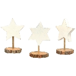Stern Dost, weiß, Holz, 10x7,5x18 cm, 10x7,5x19,5 cm, 10x7,5x19,5 cm