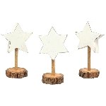 Stern Dost, weiß, Holz, 10x10,5x18 cm, 13x10,5x21 cm, 15x10,5x22 cm