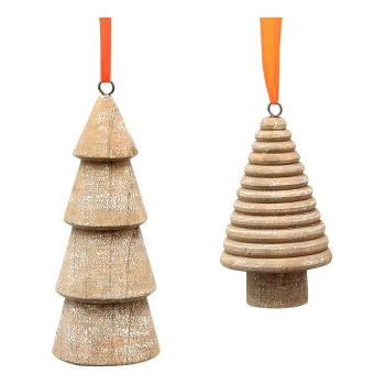 TannenBaumHänger Dost, natur, Holz, 7x7x10 cm, 5,5x5,5x14 cm