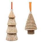 TannenBaumHänger Dost, natur, Holz, 7x7x10 cm, 5,5x5,5x14 cm