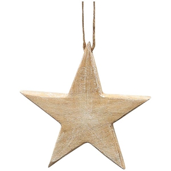 SternHänger Dost, weiß, Holz, 20x1,25x20 cm