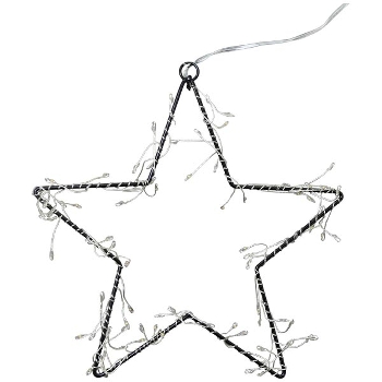 LED SternHänger Lumière, silber, Metall, 25x25 cm