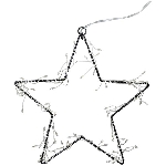 LED SternHänger Lumière, silber, Metall, 25x25 cm