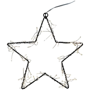 LED SternHänger Lumière, silber, Metall, 25x25 cm