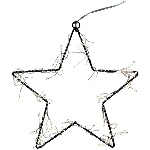 LED SternHänger Lumière, silber, Metall, 25x25 cm