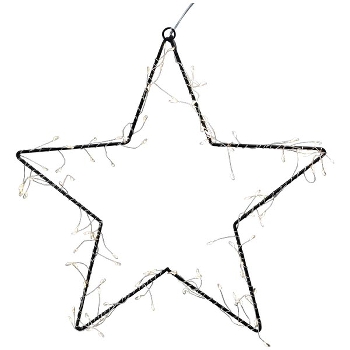 LED SternHänger Lumière, silber, Metall, 35x1x35 cm