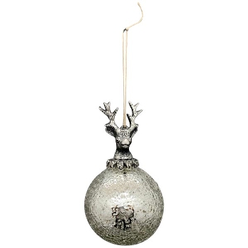 Ornament Vitreous, silber, Glas, 8x14x8 cm