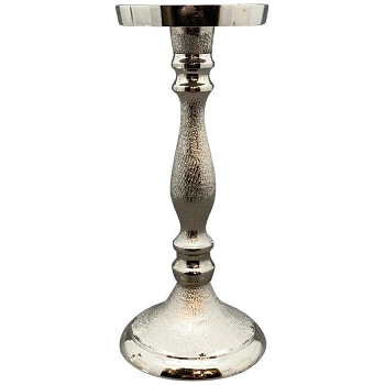 Kerzenhalter GROS, silber, Alu, 11x11x25 cm