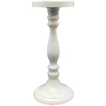 Kerzenhalter ClairBlanc, weiß, Alu, 11x11x25 cm