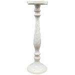 Kerzenhalter ClairBlanc, weiß, Alu, 11x11x37 cm