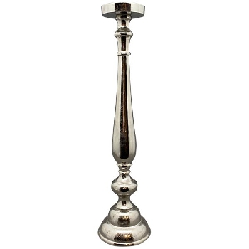 Kerzenhalter GROS, silber, Alu, 18x18x74 cm