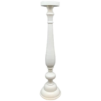 Kerzenhalter ClairBlanc, weiß, Alu, 18x18x74 cm