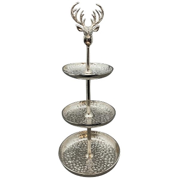 Etagere GROS, silber, Alu, 19,5x19,5x49 cm