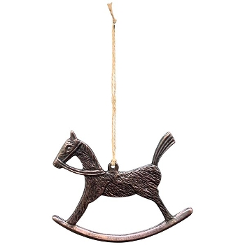 SchaukelPferdHänger Sobre, schwarz, Alu, 12x1x10 cm