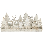 Kerzenhalter ClairBlanc, weiß, Metall, 27x7x11,5 cm