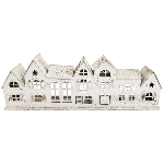 Kerzenhalter ClairBlanc, weiß, Metall, 51,5x8,2x17 cm