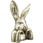 HasenKopf ArgenT, silber, Polyresin, 16x10,5x30,5 cm