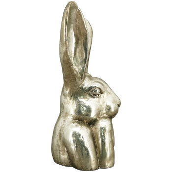 HasenKopf ArgenT, silber, Polyresin, 16x10,5x30,5 cm