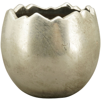 PflanzEi GROS, silber, Stoneware, 11x11x10 cm