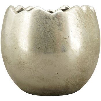 PflanzEi GROS, silber, Stoneware, 17x17x15 cm