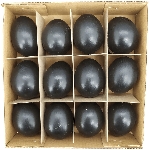 Box mit Ei Goog, 12 tlg., schwarz, 26,5x24,5x6 cm