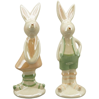 Hase Pearl, Keramik, 7x6,5x18,2 cm, 7x6,5x19,2 cm
