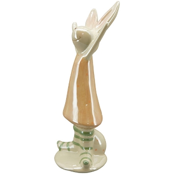 Hase Pearl, Keramik, 9,6x8x26,6 cm, 10,7x8,8x26 cm