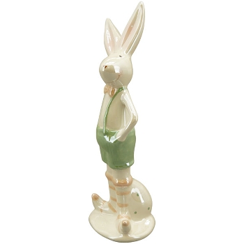 Hase Pearl, Keramik, 9,6x8x26,6 cm, 10,7x8,8x26 cm