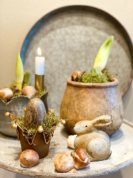 Hase ArteToscana, braun, Terrakotta, 14,6x6,8x18,9 cm