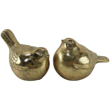 Vogel Aurum, gold, Terrakotta, 16,5x11,4x14 cm