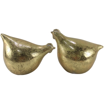 Huhn Aurum, gold, Terrakotta, 18x12x16 cm