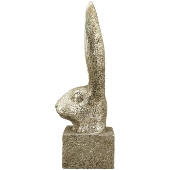 Hase ArgenT, silber, Polyresin, 9x9x24 cm
