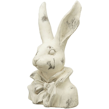 Hase Valo, creme/weiß, Polyresin, 20x15x34,5 cm