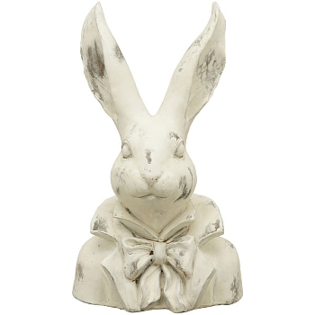 Hase Valo, creme/weiß, Polyresin, 20x15x34,5 cm