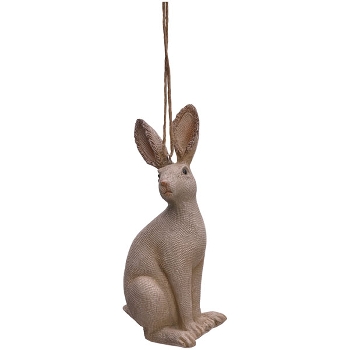 HasenHänger Sannie, braun, Polyresin, 5x4x10 cm