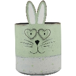 PflanzTopf Teal, pink/grün, Metall, 13x8,5x8,5 cm