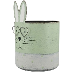 PflanzTopf Teal, pink/grün, Metall, 13x8,5x8,5 cm