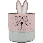 PflanzTopf Teal, pink/grün, Metall, 19x12,5x12,5 cm