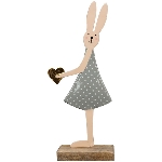 Hase LesFleurs, Metall/Holz, 9x0,5x20 cm