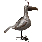 Vogel ArtFerro, grau, Metall, 36x11x41 cm